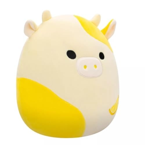 Squishmallows Cow Officially Licensed Kellytoy Plush - Collectible Soft & Squishy Stuffed Animal Toy (Dagmar the Lemon Cow 11")