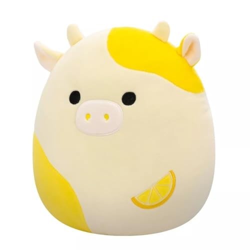 Squishmallows Cow Officially Licensed Kellytoy Plush - Collectible Soft & Squishy Stuffed Animal Toy (Dagmar the Lemon Cow 11")