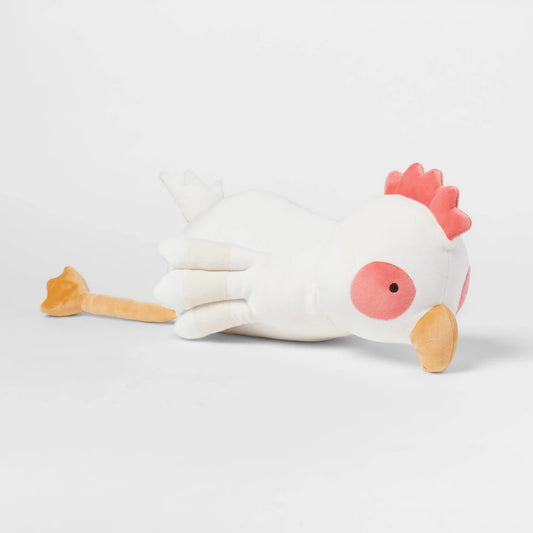 Chicken Weighted Plush Kids' Throw Pillow White - Pillowfort™