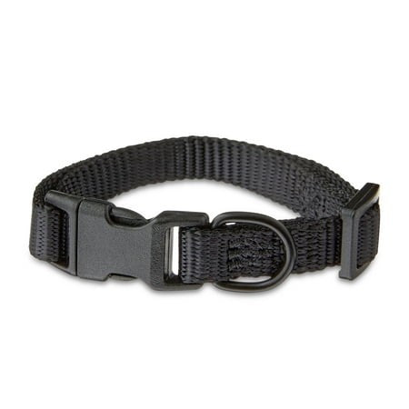 Vibrant Life Polyester Adjustable Collar for Dogs  Black  X-Small