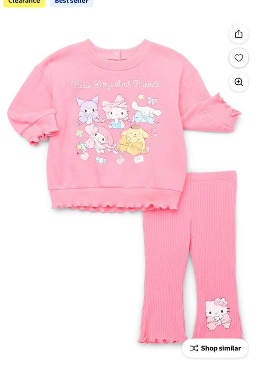 Hello Kitty Pink Pajama Set -24 months